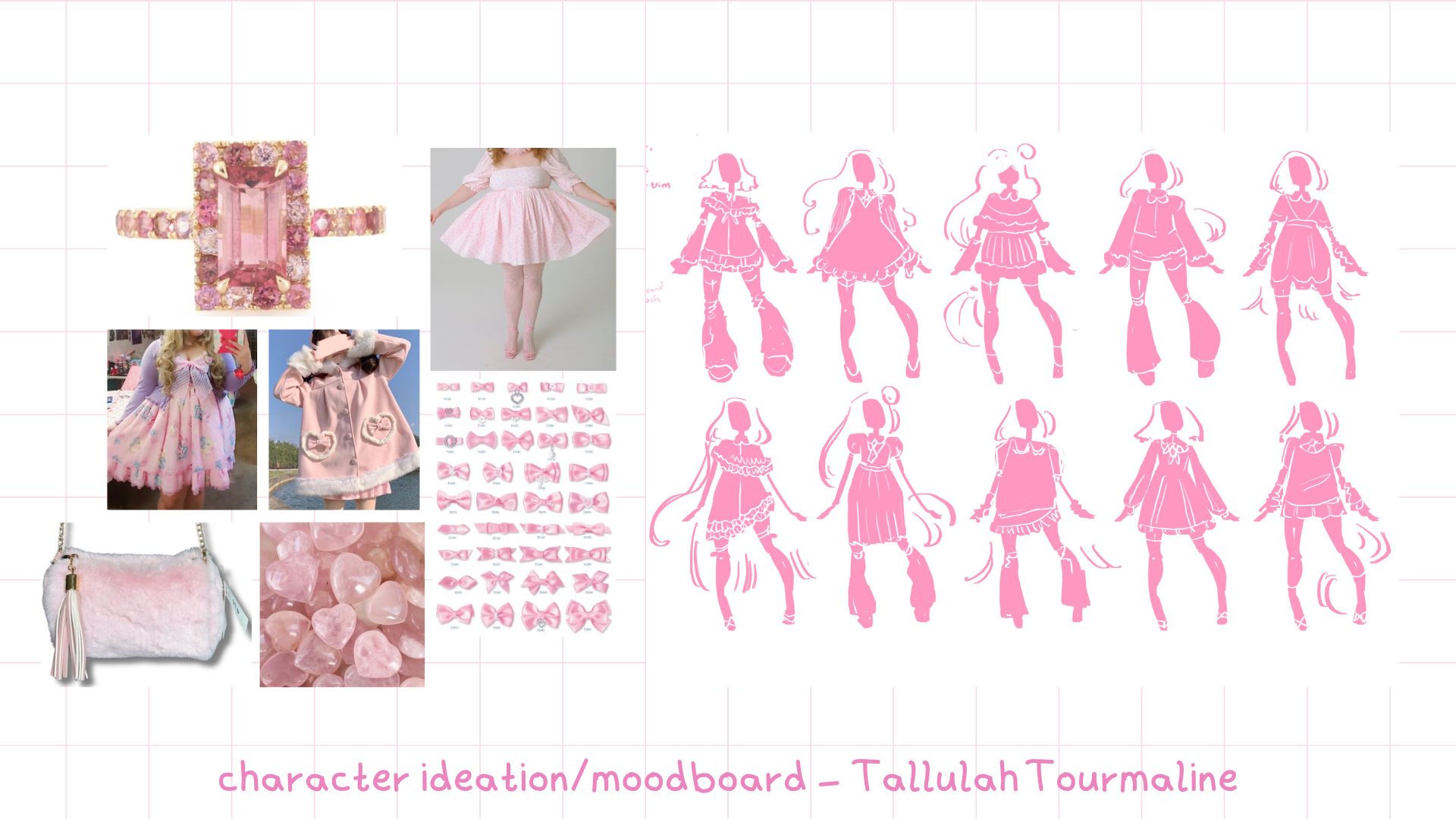 Tallulah Tourmaline moodboard and sketches