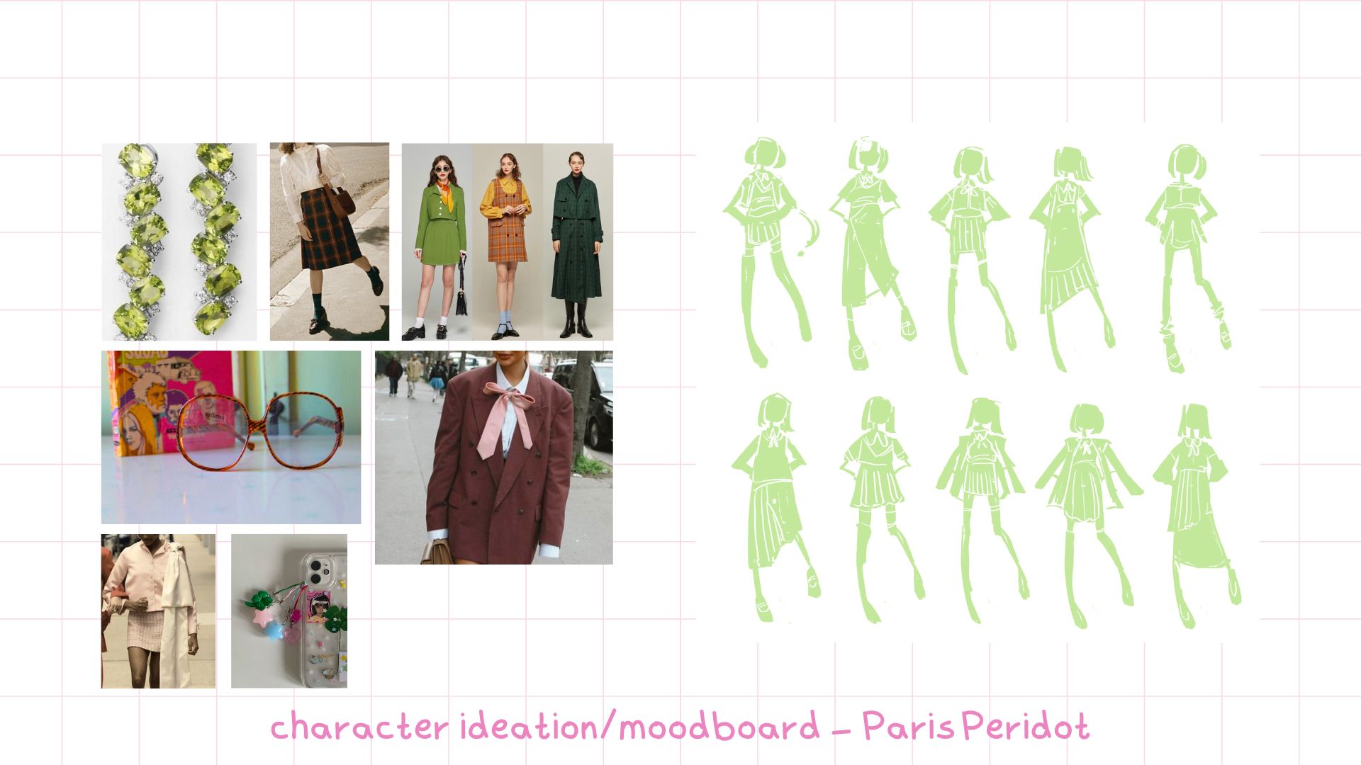 Paris Peridot moodboard and sketches